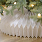 Honeycomb paper white tree skirt