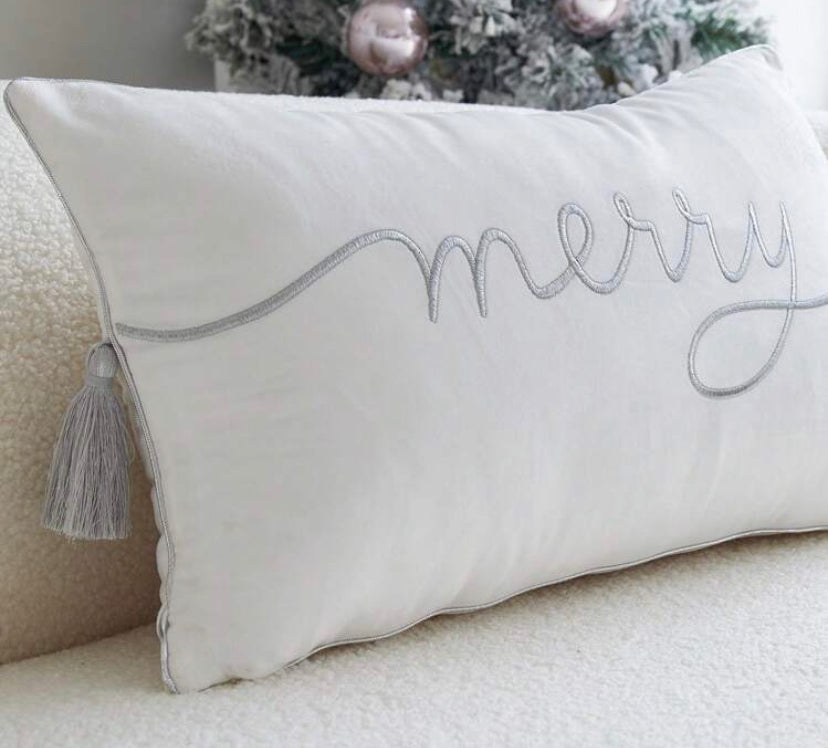 Merry Cushion embroidered