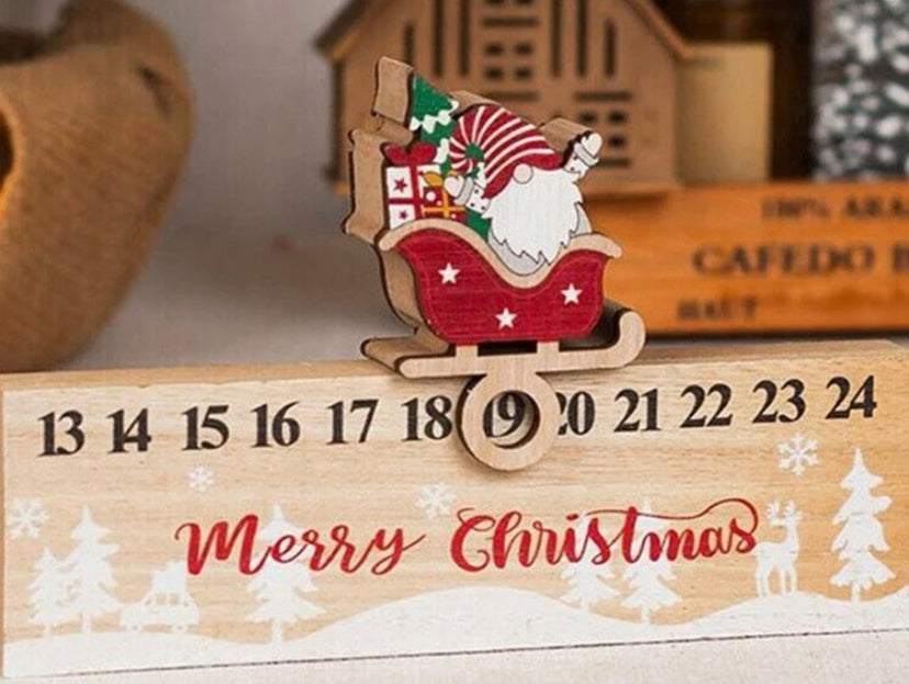 Wooden countdown for Christmas