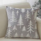 Grey embroidered tree cushion