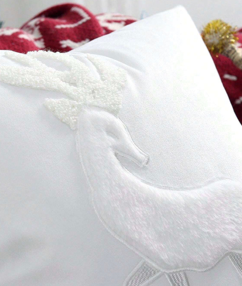 White deer Cushion Cover